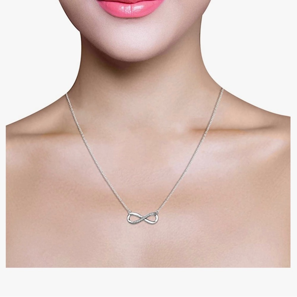 Sofia Milani Silver Infinity Necklace